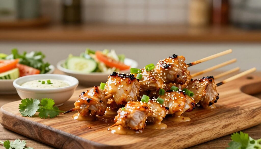 Bang Bang Chicken Skewers
