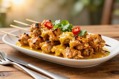Bang Bang Chicken Skewers
