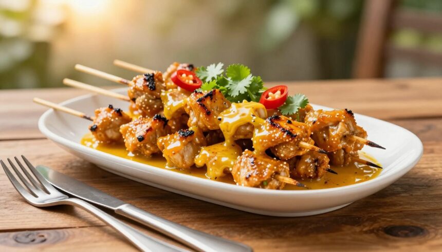 Bang Bang Chicken Skewers