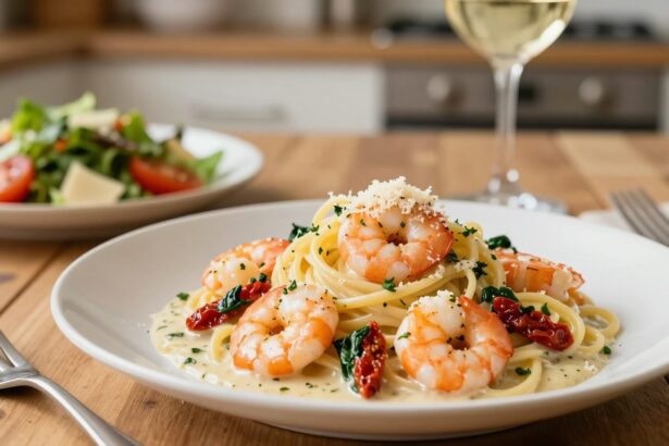 CREAMY TUSCAN SHRIMP LINGUINE