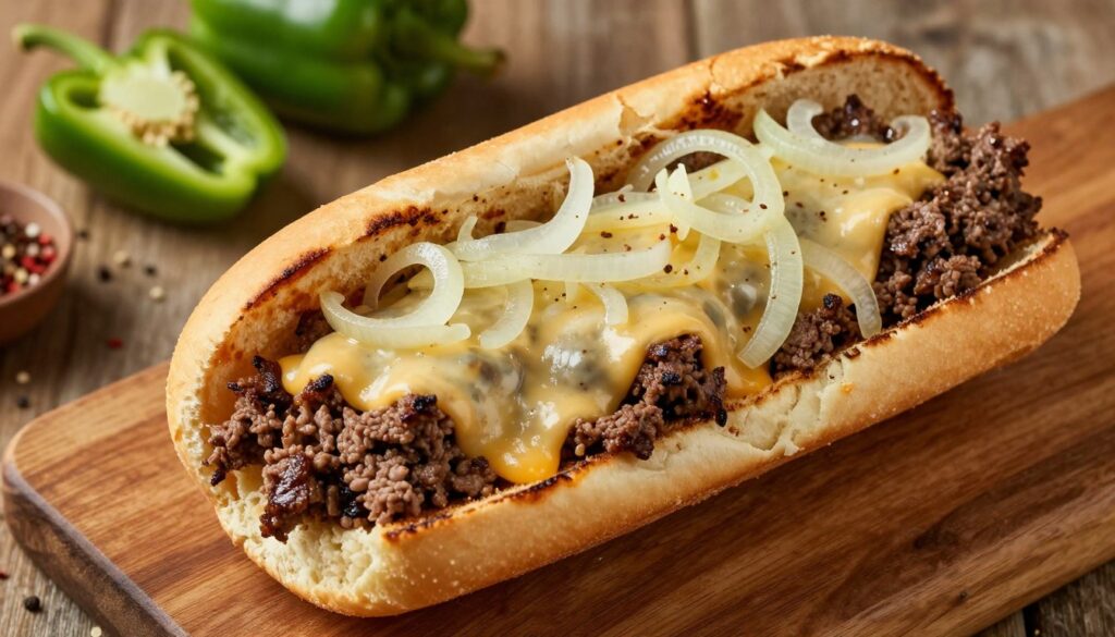 Ground Beef Philly Cheesesteaks