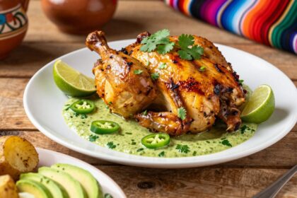 Peruvian Chicken with Creamy Green Sauce