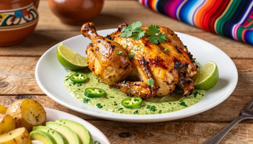 Peruvian Chicken with Creamy Green Sauce