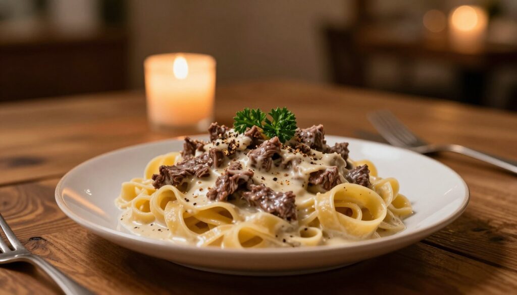 creamy beef pasta creamy beef pasta