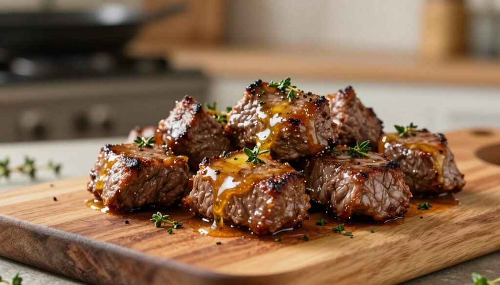 garlic butter beef bites
