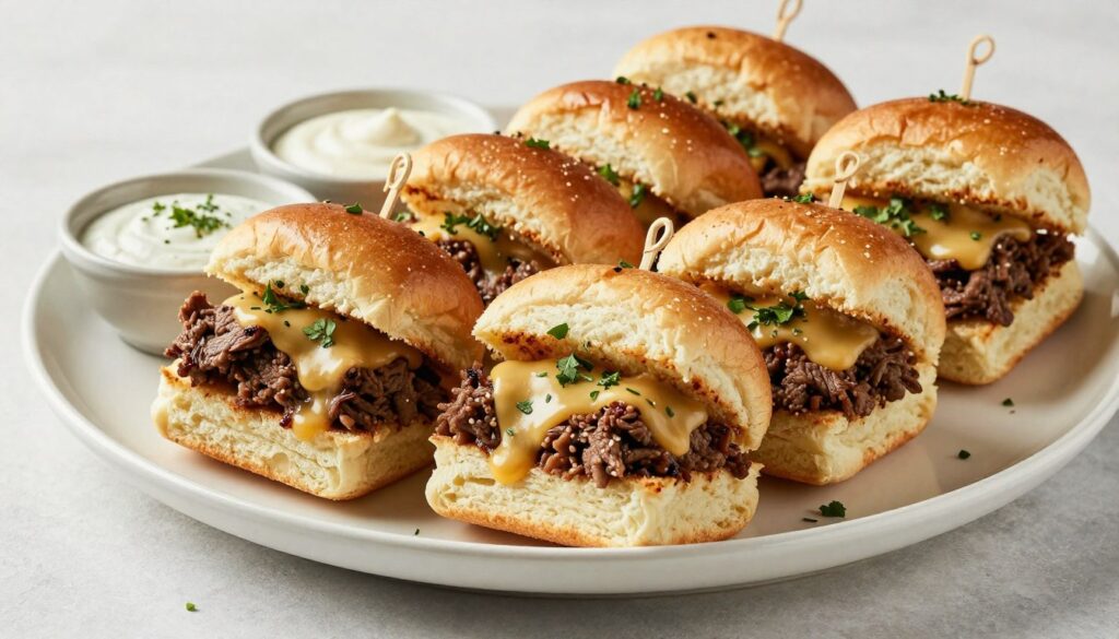 ground beef philly cheesesteak sliders recipe