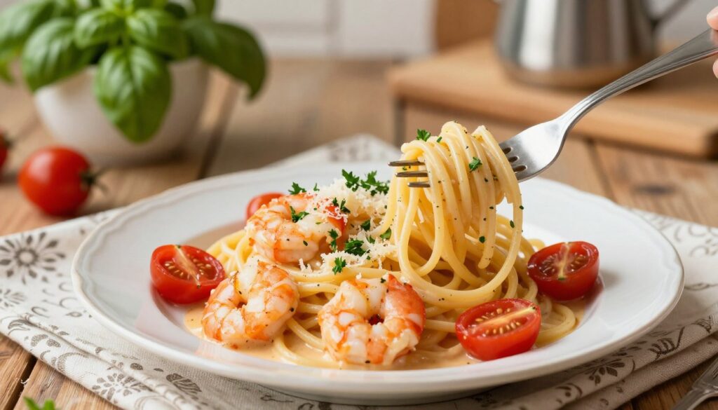 linguine with creamy Tuscan sauce