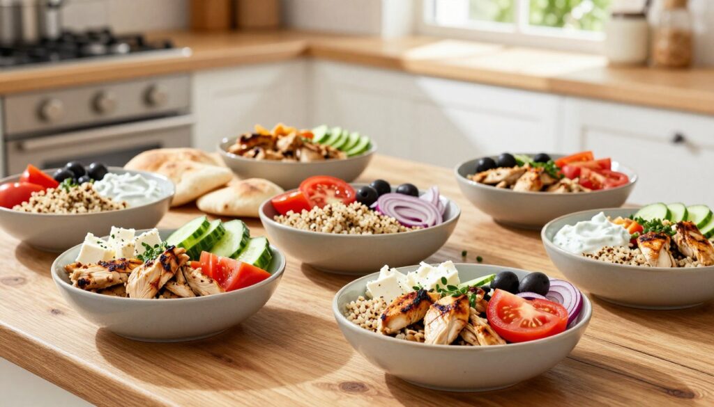Greek Chicken Bowl Variations