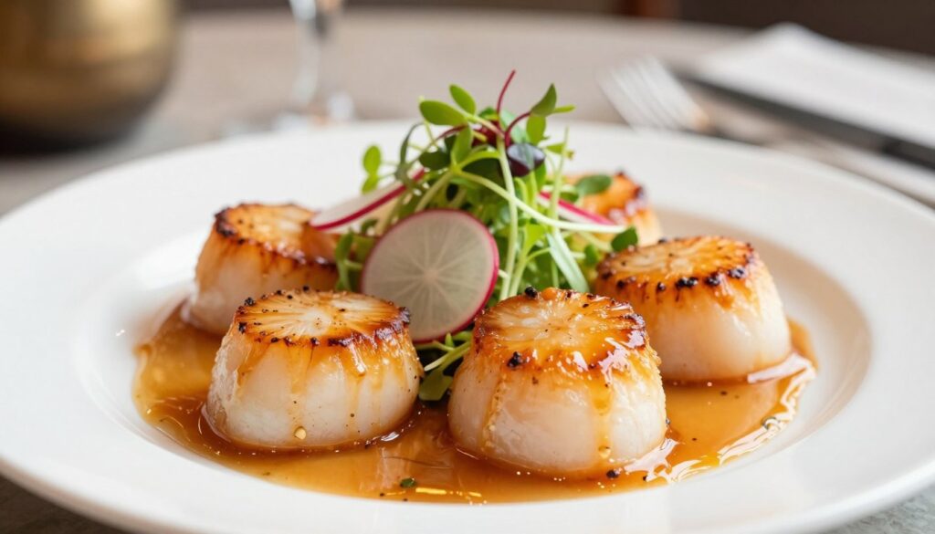 Miso Glazed Scallops