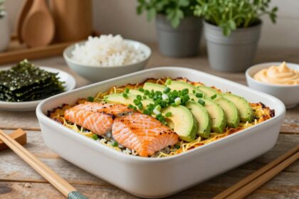 Spicy Salmon Sushi Bake Recipe
