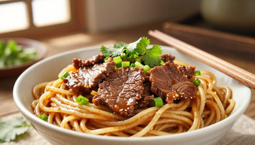 Sticky Beef Noodles