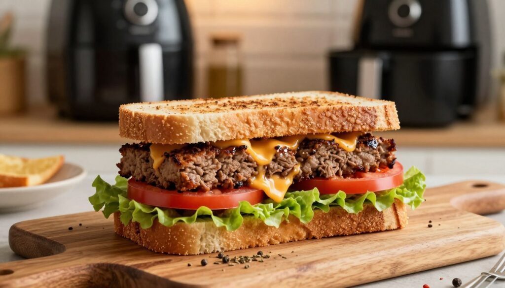 flavorful meatloaf air fryer sandwich