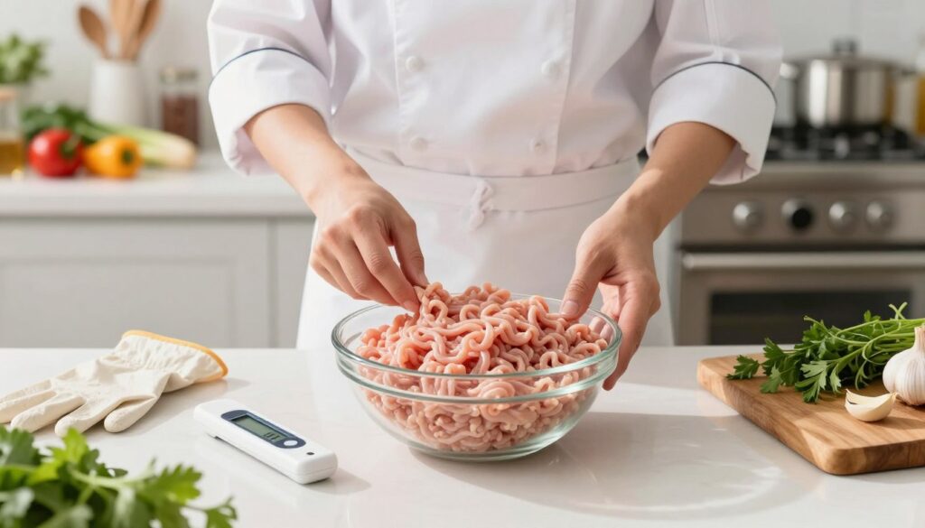 food safety with ground chicken