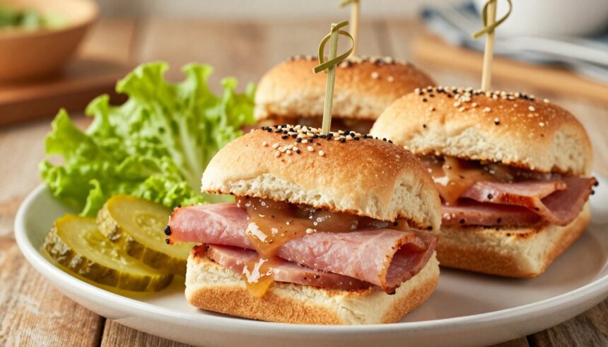 ham sliders on hawaiian rolls