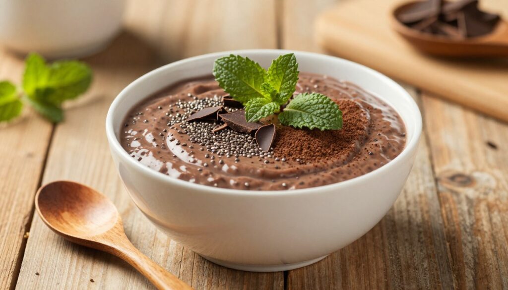 high protein chocolate chia seed pudding
