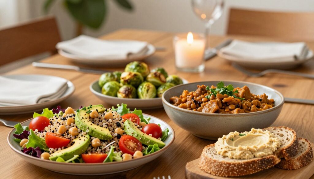 high protein vegetarian dinner