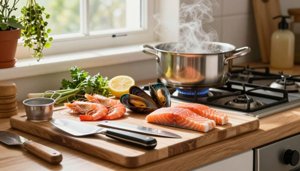 kitchen tools for seafood cooking