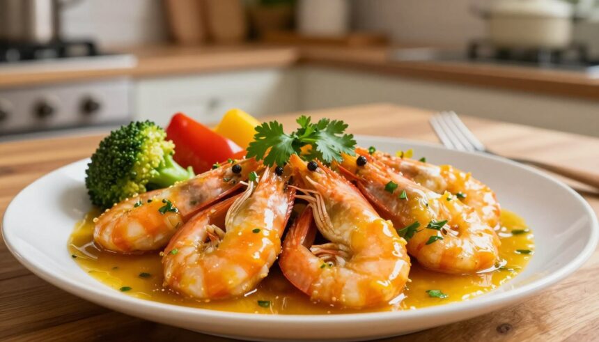 High-Protein Honey Garlic Shrimp