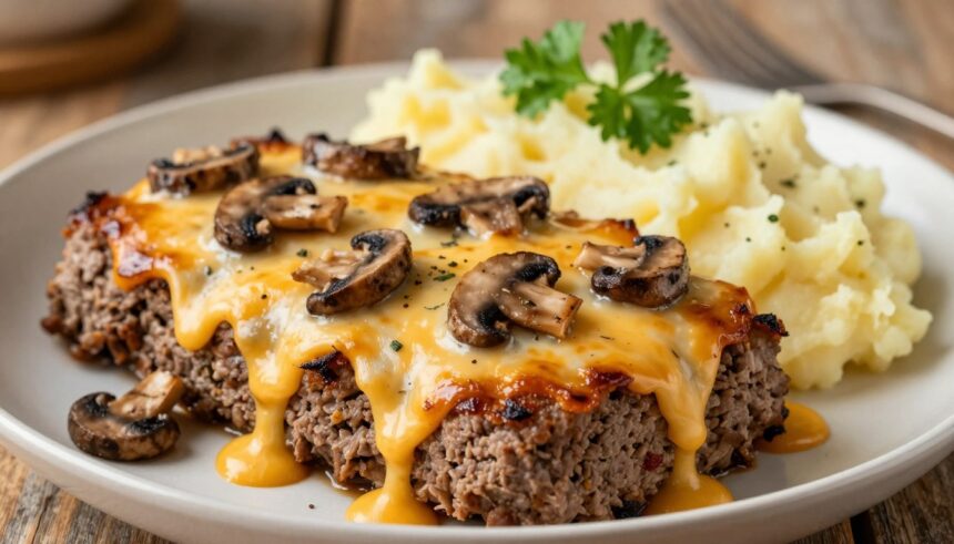 Mushroom Swiss Cheese Meatloaf