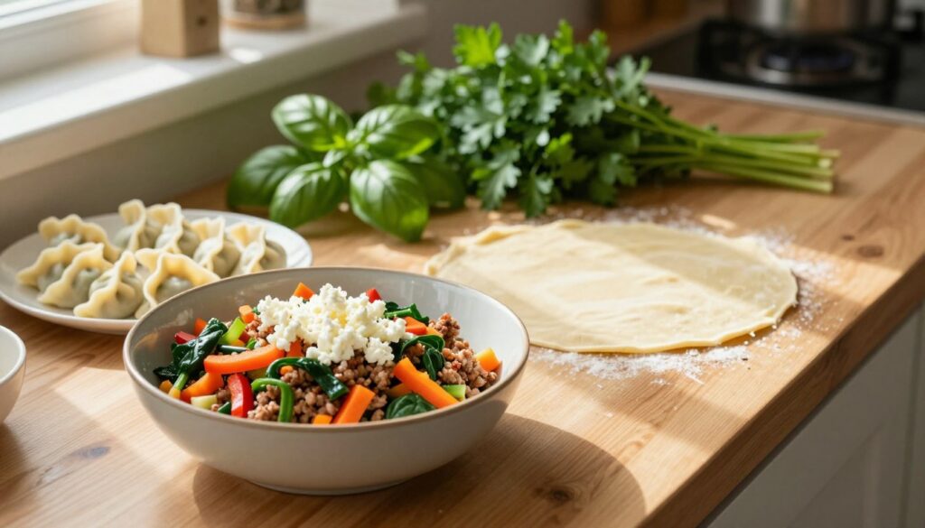 dumpling lasagna filling ingredients