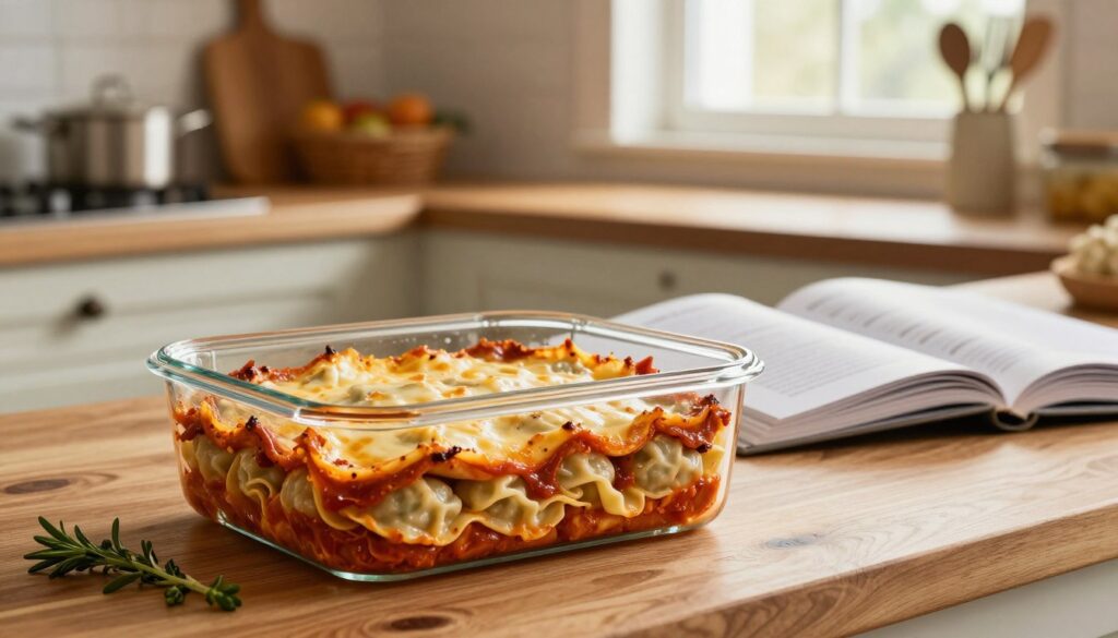 homemade dumpling lasagna storage