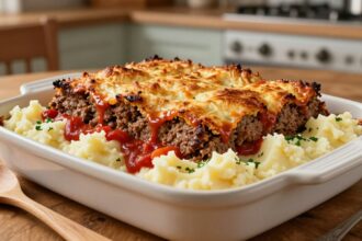 meatloaf and mashed potato casserole