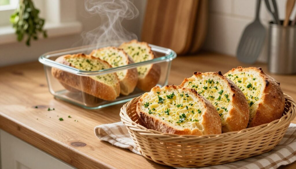 storing garlic bread